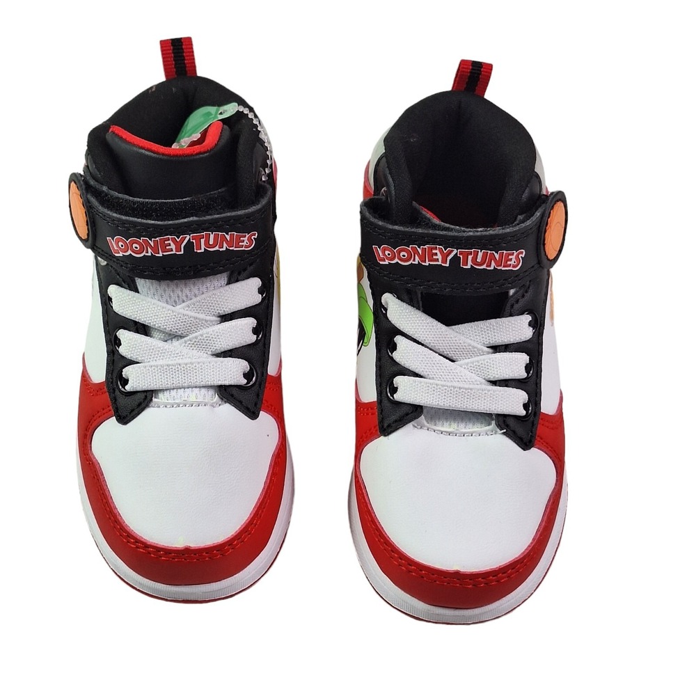 Looney Tunes High Top Shoes Size 9 (17cm) Little Kids Bugs Bunny Daffy Duck New - Picture 2 of 16